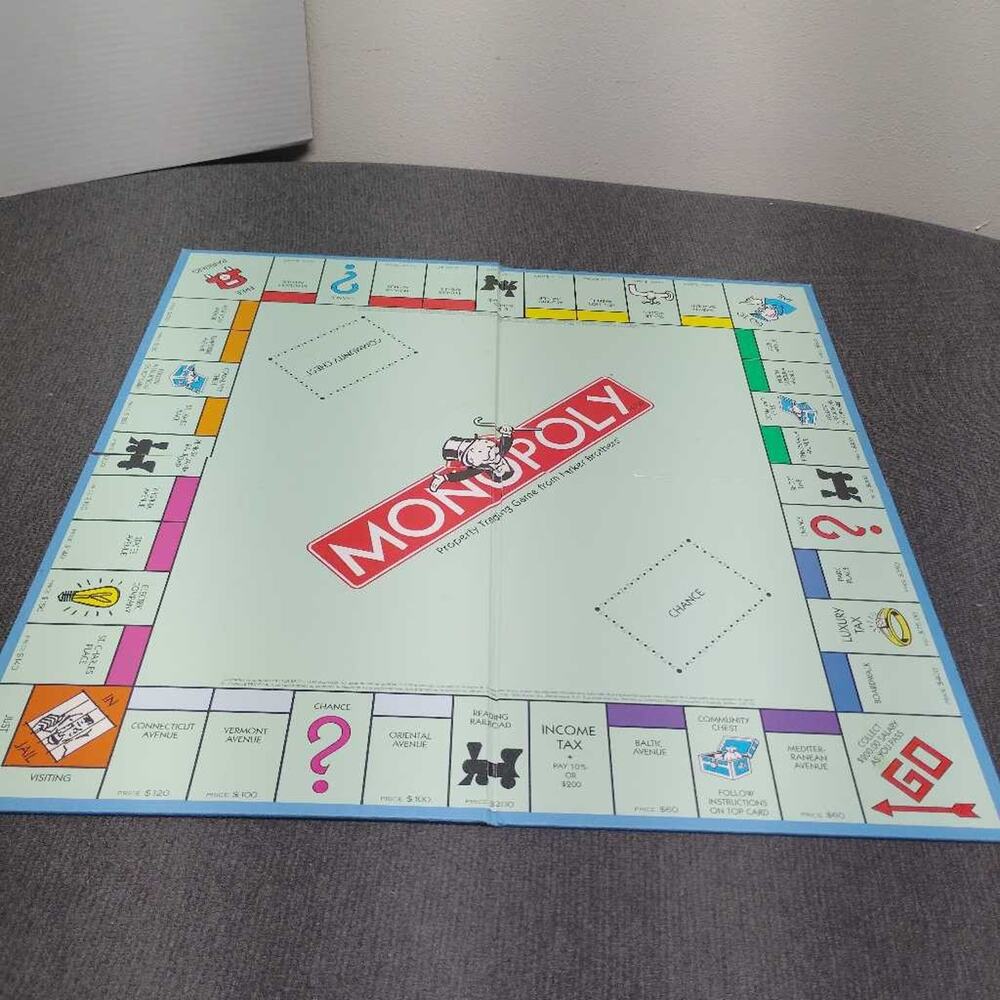 Vintage Monopoly Replacement Game Board Parker Brothers 1998 Edition Foldable